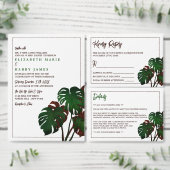 Tropische Monstera Beach bruiloft Menu (Personaliseer de collectie van deze zelfstandige maker.)