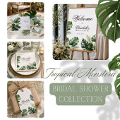 Monstera Tropische Bruiloft Uitnodiging