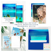 Tropical Ocean Destination Verloving Foto Kaart