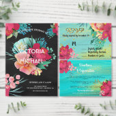 Gold Ocean Breeze bloemenservetten Tropische serve Servet (Personaliseer de collectie van deze zelfstandige maker.)