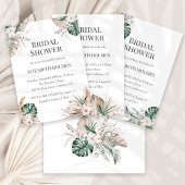 Boho Tropical Orchid Bridal Shower Uitnodiging