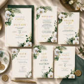 Tropische Orchidee Luxe Save the Date Kaart