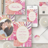 Tropische Strand Roze Luier Raffle Informatiekaartje