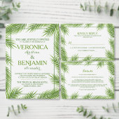 Palm laat tropisch strand bruiloft los, behalve de magneet (Personaliseer de collectie van deze zelfstandige maker.)