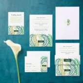 Tropische palmbladeren  zelfinktende stempel (Personaliseer de collectie van deze zelfstandige maker.)