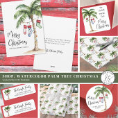 Tropical Palm Tree Beach Christmas Tissuepapier