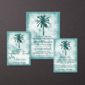 Tropische Palm Beach Bruiloft Save the Date Aankondigingskaart (Personaliseer de collectie van deze zelfstandige maker.)