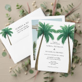Tropical Palm Tree Minimal Wedding Return Address Etiket (Personaliseer deze collectie van deze onafhankelijke maker. Test)