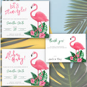 Roze Flamingo Baby shower - dank u Ronde Sticker