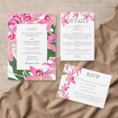 Elegante Roze Orchidee Bloeit Tropische Fotobruilo Save The Date (Personaliseer de collectie van deze zelfstandige maker.)