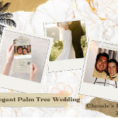 Tropische palmboom Elegante moderne rustieke bruil All In One Uitnodiging