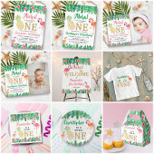 Tropisch zomerstrand Luau Boys 1st Birthday Real Folie Uitnodiging