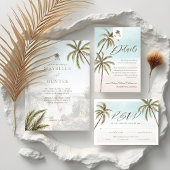 Boho Tropische Waterverf Handtekening Drinken Brui Poster