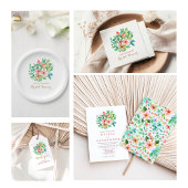 Uitnodiging voor Tropische florale strandstrandbru