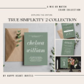 Ware eenvoud 2 Sorbet minimalistische bruiloft Kaart