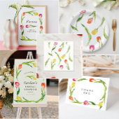 Elegant Spring Flower Tulip Vrijgezellenfeest Bedankkaart