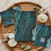 Moderne Turquoise Agaat Bruiloft Servet