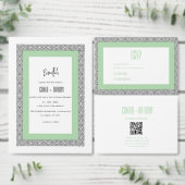 Turquoise bruiloft informatiekaartje (Personaliseer de collectie van deze zelfstandige maker.)