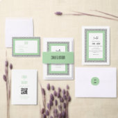 Turquoise bruiloft ronde sticker (Personaliseer de collectie van deze zelfstandige maker.)