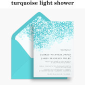 Turquoise lichte douche | Lege Kaart invoegen