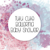 Tutu Schattige Ballet Baby shower Boekaanvraag Informatiekaartje