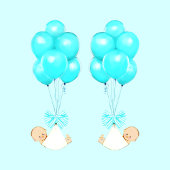 Baby shower Boy Twins Bedankdoosjes