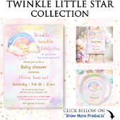 Twinkle Little Star Rainbow Baby shower Achtergron Wandkleed