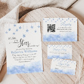 Twinkle Twinkle Little Star Blue Boy Baby Shower Kaart