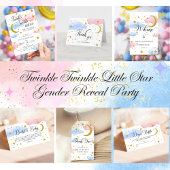 TWINkle TWINkle Little Star Gender Reveal Party Kaart