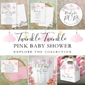 Roze Baby shower Foto Booth Backdrop Wandkleed