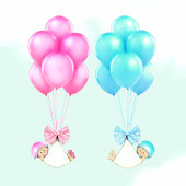 Twins Baby shower Ronde Button 5,7 Cm