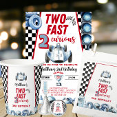 Two Fast 2nd birthday Boy Racing Car Invitation Servet
