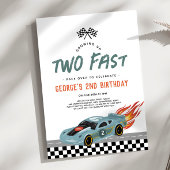 Jongens Cool Twee Snelle 2e Verjaardag Hot Car Spandoek