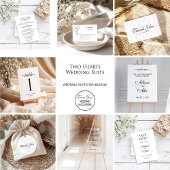 Two Hearts Elegant Script Wedding Welkom Teken Acryl Bord