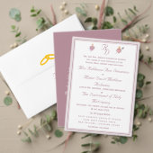 Elegante Twee Harten Katholieke Trouw  Informatiekaartje (Personaliseer deze collectie van deze onafhankelijke maker. Test)