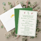 Elegant Two Hearts Catholic Wedding  RSVP Kaartje (Personaliseer deze collectie van deze onafhankelijke maker. Test)