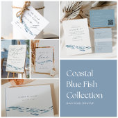 Coastal Blue Round Return Address Sticker