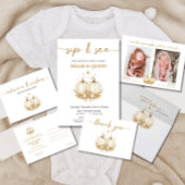 Boho Pompoenen Baby Tweeling Foto Aankondiging