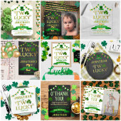 Twee gelukkige St. Patrick's Day 2e verjaardag Papieren Bordje