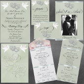 Foto, harten & lint - blauw/zilver save the date