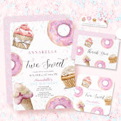 Roze Cupcake Ice Cream & Donut Etiket