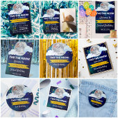 Twee maanden De maan 2e verjaardag Ronde Sticker