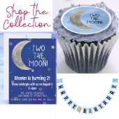 Twee De Maan 2e verjaardag papieren bekers