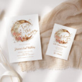 Gouden bloemenmaan dank u aan de maan verjaardag kaart