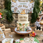 Twee wilde jungle safari 2e verjaardag Banner