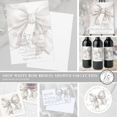 Gepersonaliseerde Elegant Bow Vrijgezellenfeest Wijn Etiket
