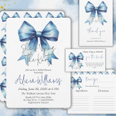 Trouwjurk Knoop Something Blue Boog Bruidsfeest Bedankkaart