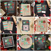 Ugly Sweater Kerstmis Baby shower Bedankkaart