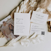 Ultra Minimal | Accent Weddenschap bij calligrafie Folie Uitnodiging