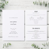 Minimale moderne typografie-weddenschap RSVP kaartje (Personaliseer de collectie van deze zelfstandige maker.)